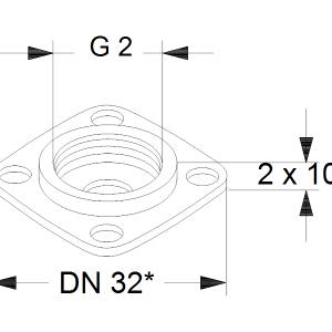 Adapter A22 2" x DN 32 PN 6 535115 - Image 2
