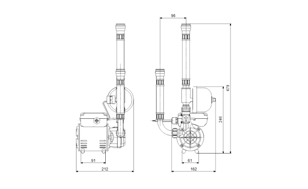 Grundfos SSR2-2.0 CN 2.0Bar Shower Pump Negative Head 98950231 - Image 2