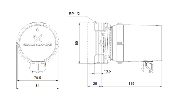 Grundfos Comfort 15-14 B PM GB 99164484 - Image 3