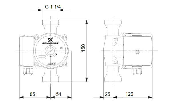 Grundfos UP 20-45N 98057222 - Image 3