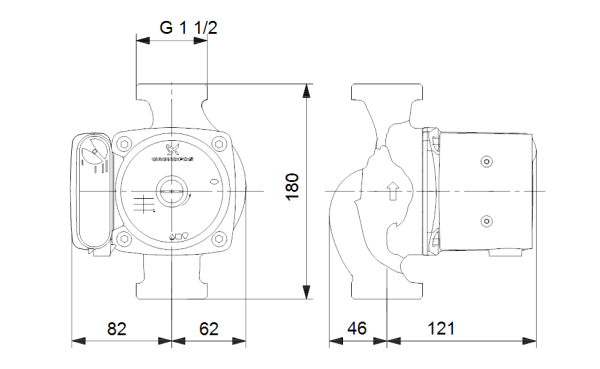 Grundfos UPS 25-55N 95906772 - Image 3
