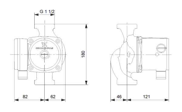 Grundfos UPS 25-80N 98057227 - Image 3