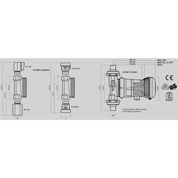 DAB Vortex BWO 155V Timer (1 1/4") Hot Water Circulator 240v 433111031 - Image 3