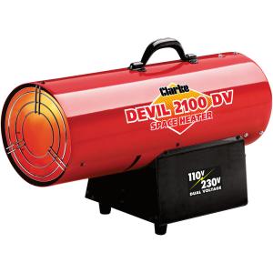 Clarke DEVIL2100DV 50kW Dual Voltage Propane Gas Fired Space Heater (110V/230V) 6920196