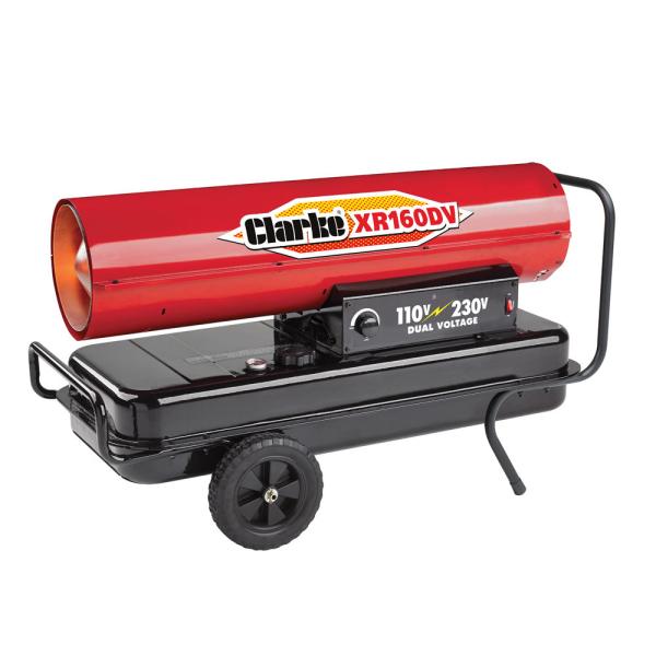 Clarke XR160DV 46.9kW Diesel Dual Voltage Industrial Space Heater (110V/230V) 6931027